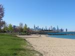 Chicago skyline from the beach